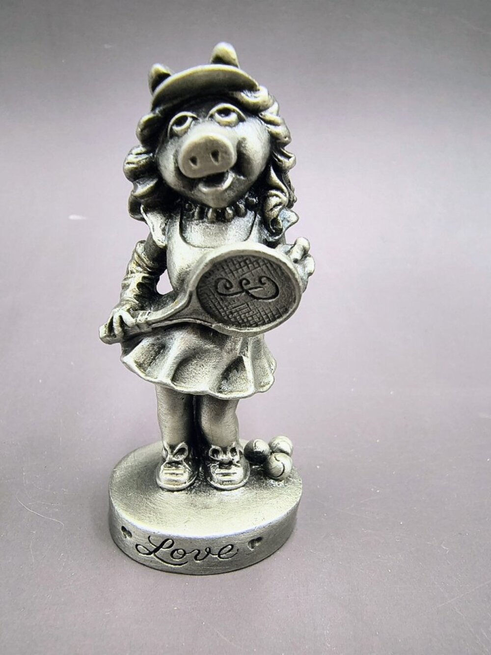 Hallmark Muppets Miss Piggy Tennis Love Figurine Miniature Little Gallery